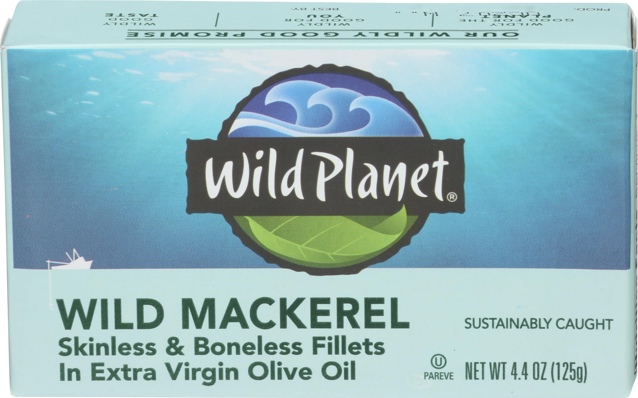 Wild Planet Mackerel Wild Fillets Olive Oil 4.4 Ounce